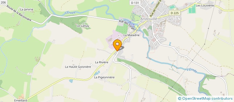 localisation de l'entreprise RAYAK COMPOSITES  ANDOUILLE