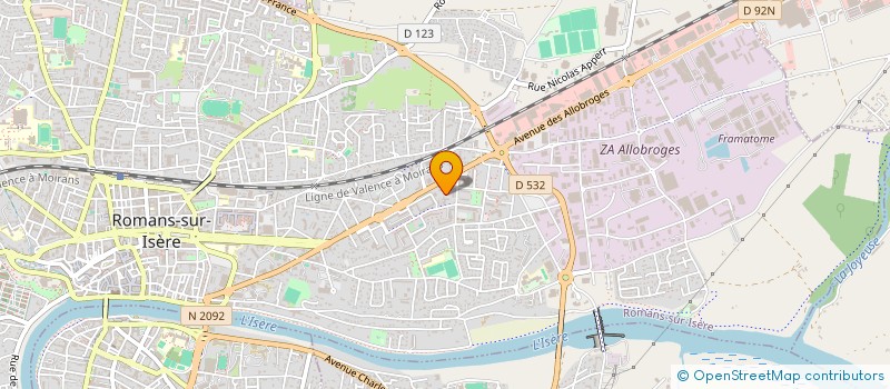 localisation de l'entreprise RAYAN à ROMANS-SUR-ISERE