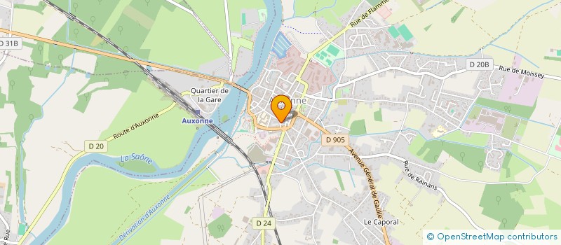 localisation de l'entreprise RAYAN PEINTURE à AUXONNE