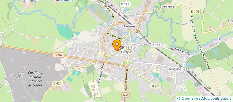 localisation de l'entreprise RAYANE COIFFEUR  AVESNES-SUR-HELPE