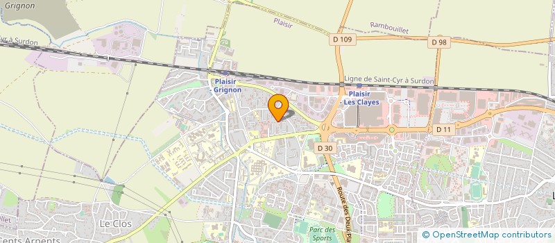 localisation de l'entreprise RAYLEN à PLAISIR