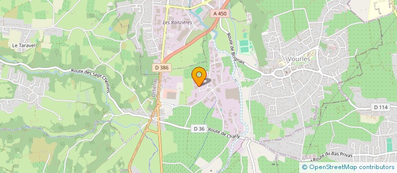 localisation de l'entreprise RAYMOND PUBLICITE  VOURLES