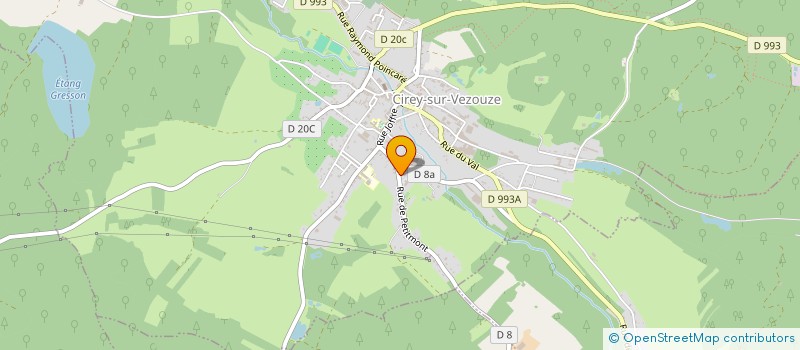 localisation de l'entreprise RAYMOND RECEVEUR  CIREY-SUR-VEZOUZE