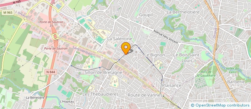 localisation de l'entreprise RAYMONI à ORVAULT