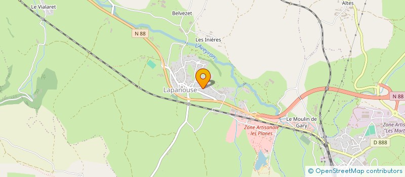 localisation de l'entreprise RAYNAL FRERES à SEVERAC D'AVEYRON