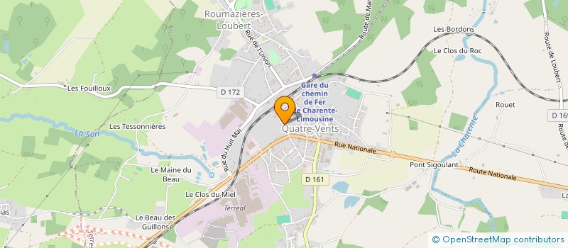 localisation de l'entreprise RAYNAUD AMBULANCE EURL à TERRES-DE-HAUTE-CHARENTE