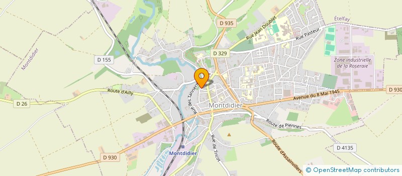 localisation de l'entreprise RAYNET CREATION à MONTDIDIER