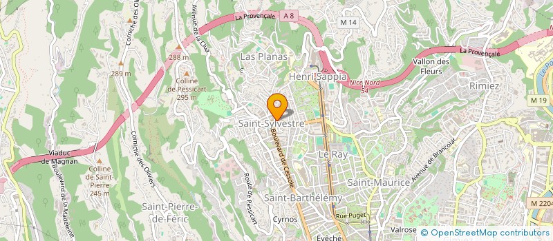 localisation de l'entreprise RAYNOVA 9 à NICE