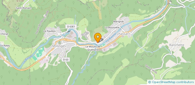 localisation de l'entreprise RAYOL  CHASSAL-MOLINGES