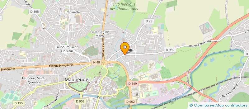 localisation de l'entreprise RAYON AUTO  MAUBEUGE