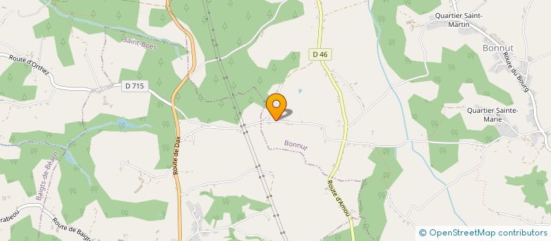 localisation de l'entreprise RAYON D SOLEIL  BAIGTS-DE-BEARN