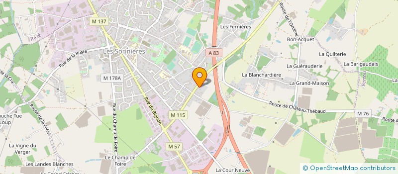 localisation de l'entreprise RAYON DE SOLEIL  LES SORINIERES