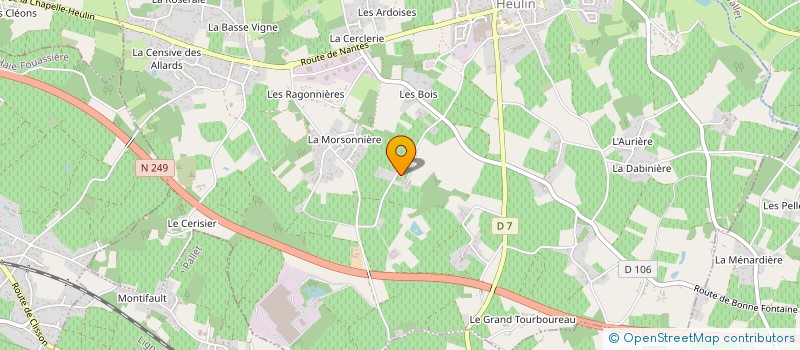 localisation de l'entreprise RAYON DE SOLEIL ASSOCIATION DE SOUTIEN AUX COMMERCES DE PROXIMITE  LA CHAPELLE-HEULIN