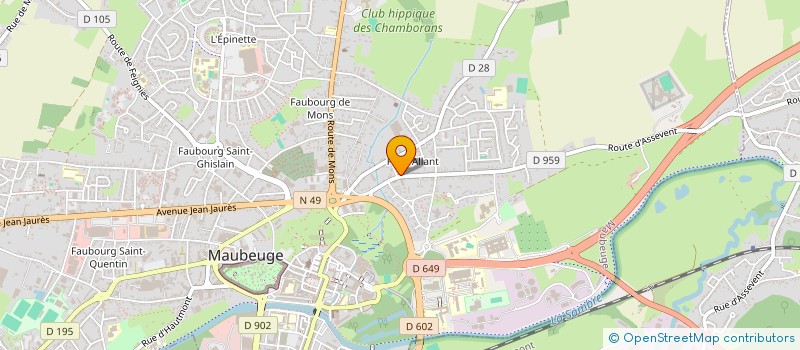 localisation de l'entreprise RAYON SERVICES à MAUBEUGE