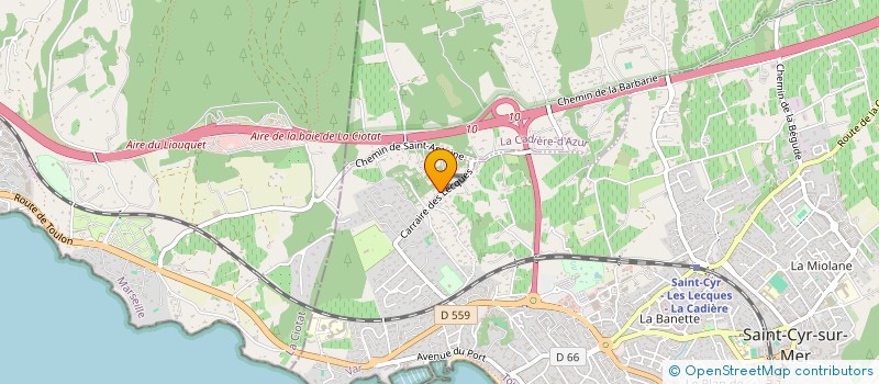 localisation de l'entreprise RAYON VERT  LA CIOTAT