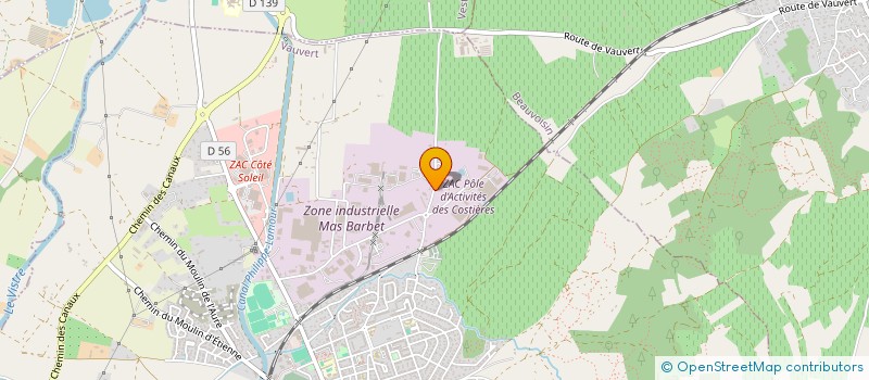 localisation de l'entreprise RAYONNAGE SYSTEM à VAUVERT