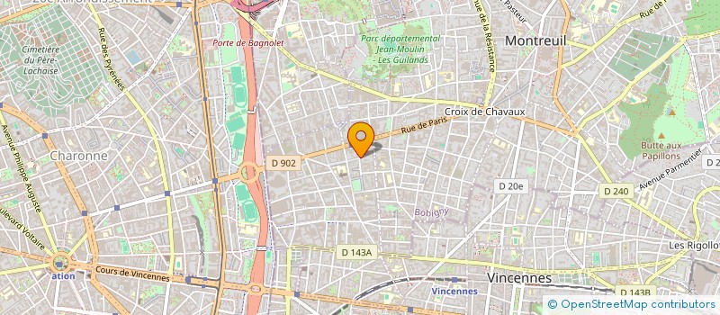 localisation de l'entreprise RAYONNE à MONTREUIL