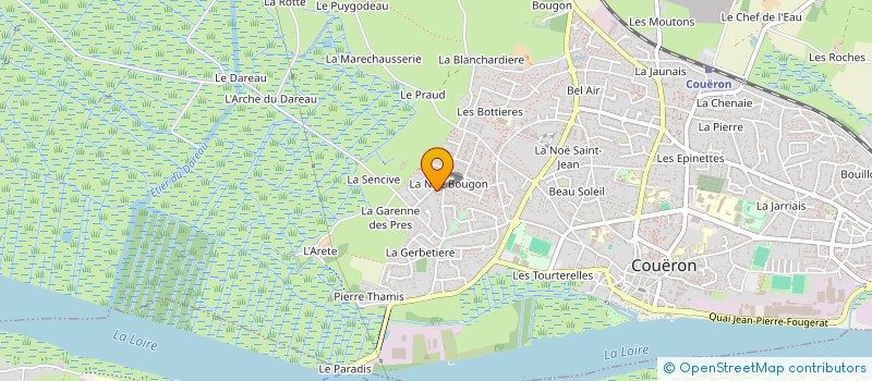 localisation de l'entreprise RAYONS BLEUS  COUERON