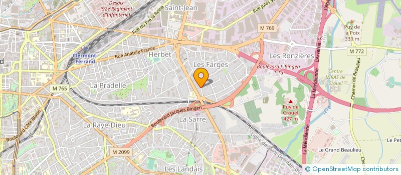 localisation de l'entreprise RAYTEC à CLERMONT-FERRAND