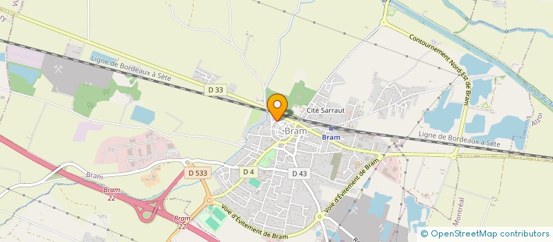 localisation de l'entreprise RAZES CHAUFFAGE  BRAM