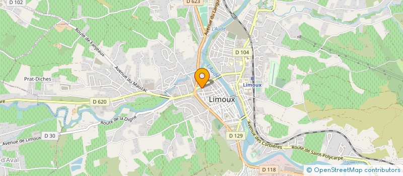 localisation de l'entreprise RAZES IMMOBILIER à LIMOUX