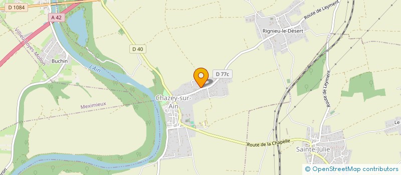 localisation de l'entreprise RB 2018  CHAZEY-SUR-AIN