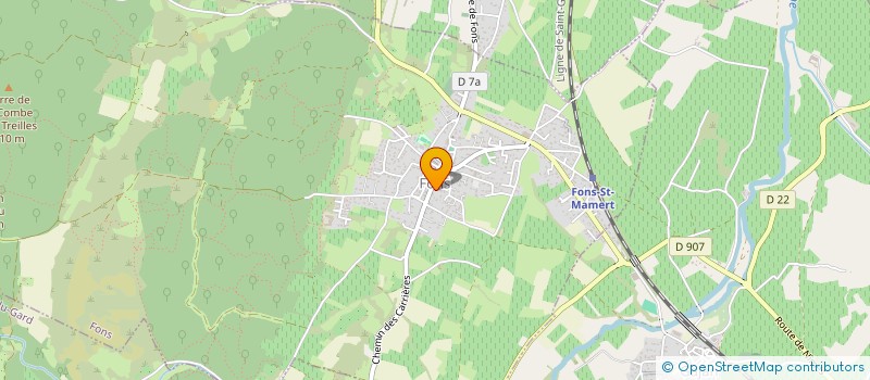 localisation de l'entreprise RB  FONS