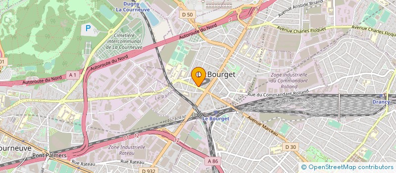 localisation de l'entreprise RB à LE BOURGET