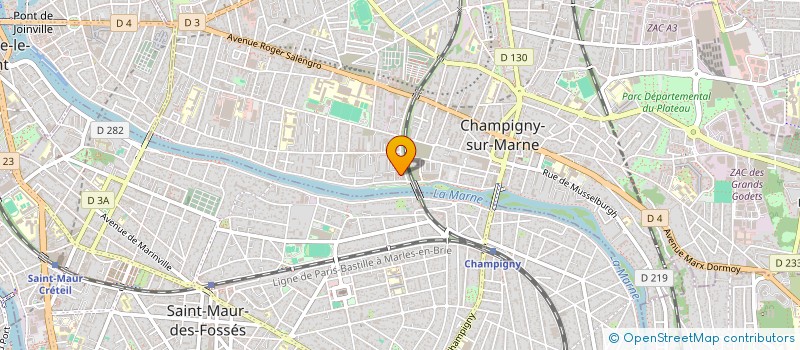 localisation de l'entreprise RB BAT à CHAMPIGNY-SUR-MARNE