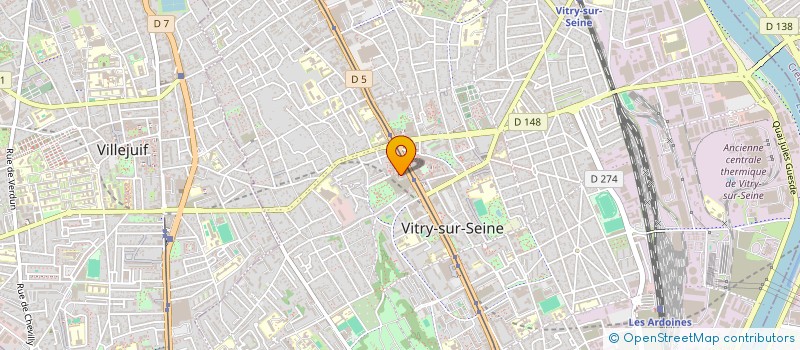 localisation de l'entreprise RB BATI à VITRY-SUR-SEINE