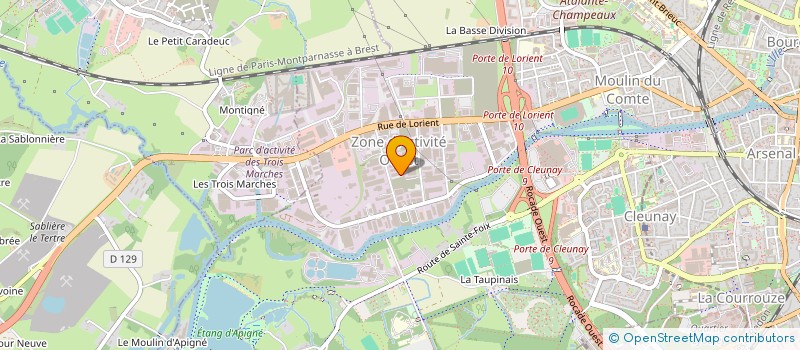 localisation de l'entreprise RB CARRELAGE  RENNES