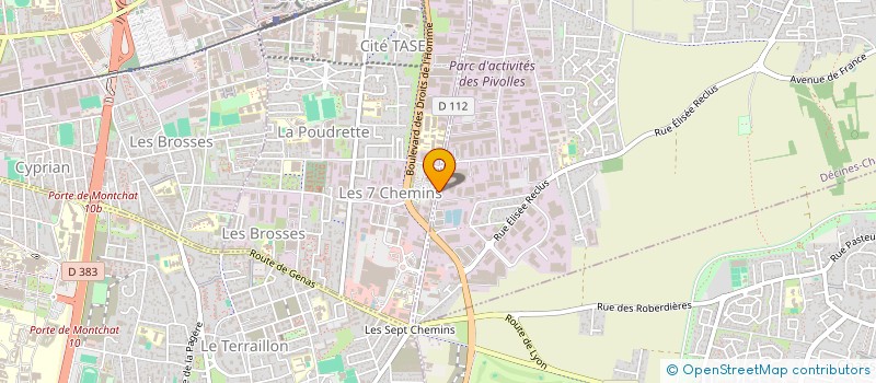 localisation de l'entreprise RB CONSULTING  DECINES-CHARPIEU