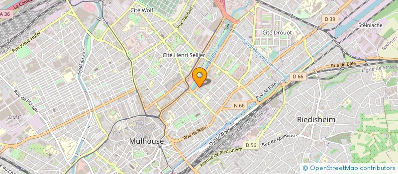 localisation de l'entreprise RB COURTAGE SAS  MULHOUSE