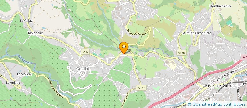 localisation de l'entreprise RB COUVERTURE BARDAGE  GENILAC