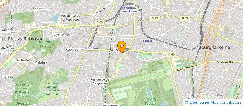 localisation de l'entreprise RB DATA. à SCEAUX