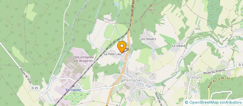 localisation de l'entreprise RB ELEC à PERRIGNIER