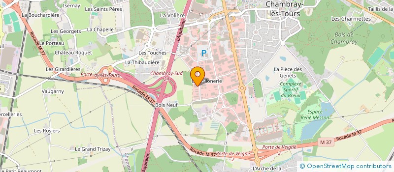localisation de l'entreprise RB GTTOURS  CHAMBRAY-LES-TOURS