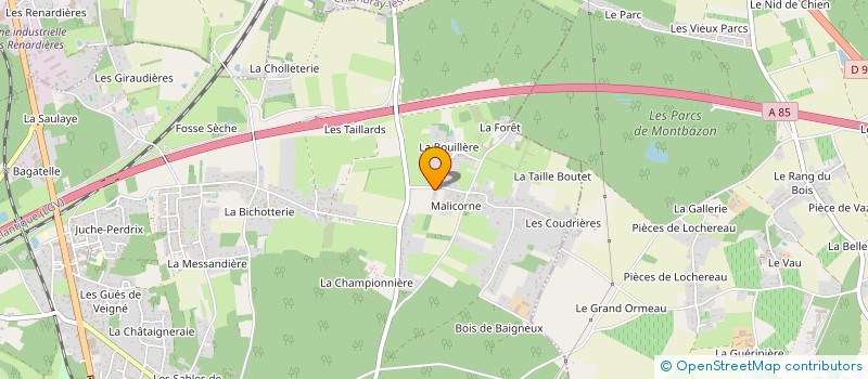 localisation de l'entreprise RB HOLDING  VEIGNE