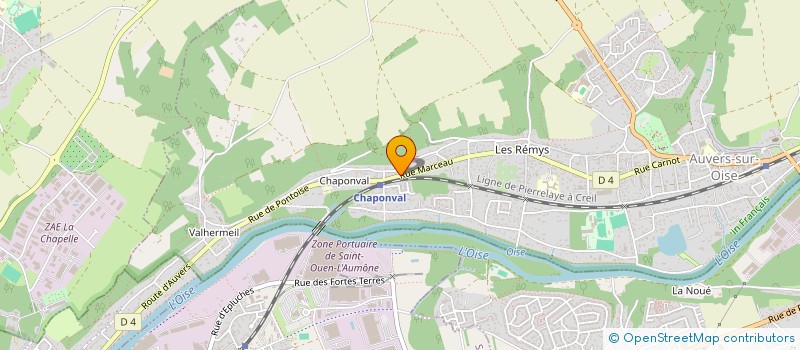 localisation de l'entreprise RB HOLDING  AUVERS-SUR-OISE