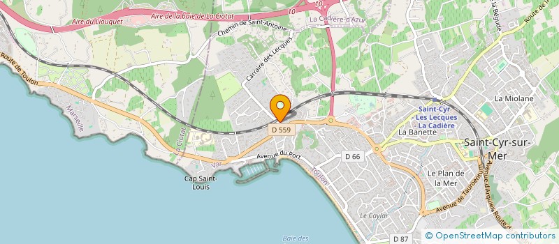 localisation de l'entreprise RB IMMO à SAINT-CYR-SUR-MER