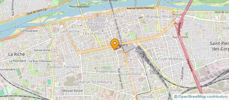 localisation de l'entreprise RB IMMO à TOURS