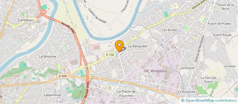 localisation de l'entreprise RB IMMOBILIER à ALBI