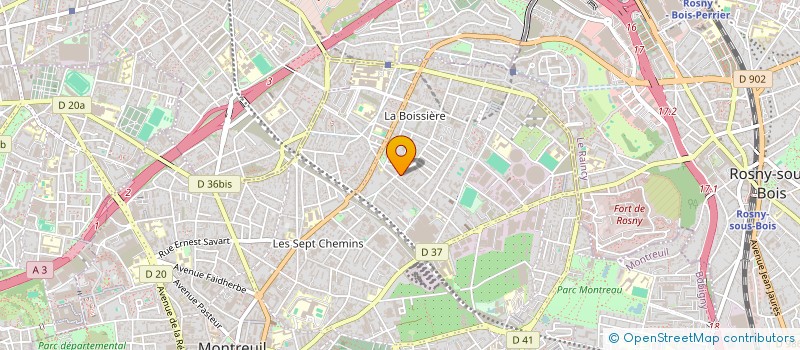 localisation de l'entreprise RB IMMOBILIER à MONTREUIL
