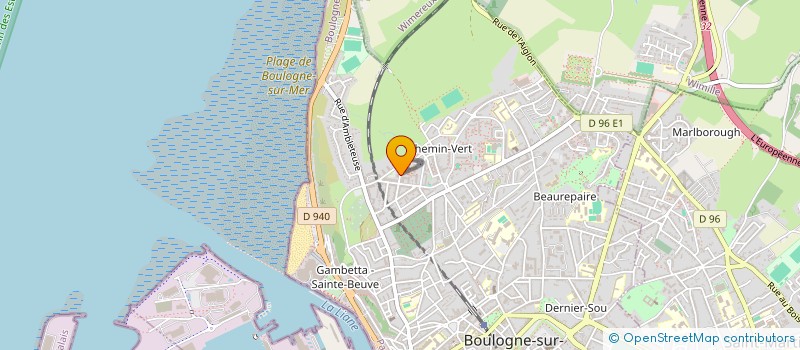 localisation de l'entreprise RB IMMOBILIER  BOULOGNE-SUR-MER