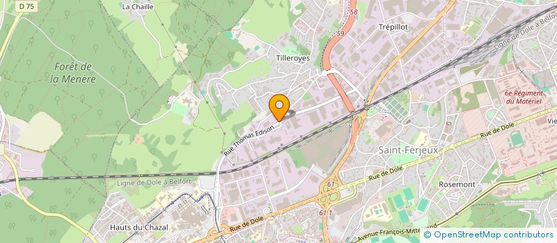 localisation de l'entreprise RB INVEST  BESANCON