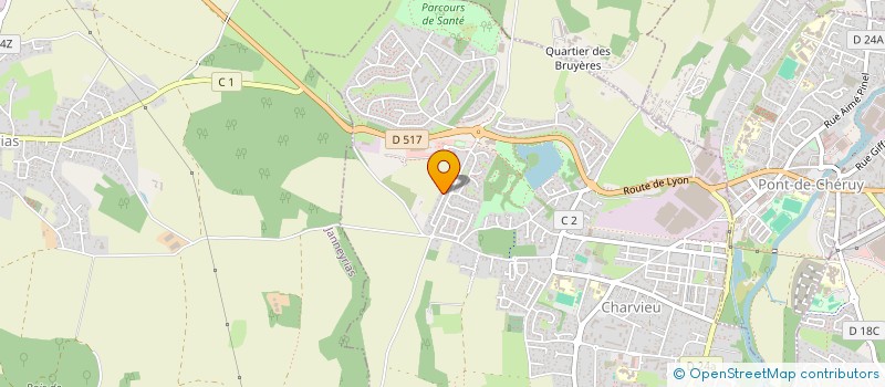 localisation de l'entreprise RB INVEST  CHARVIEU-CHAVAGNEUX