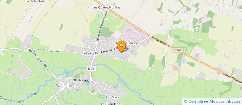 localisation de l'entreprise RB MENUISERIE CHARPENTE à SALLERTAINE