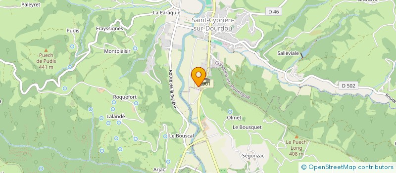 localisation de l'entreprise RB MOTOCULTURE à CONQUES-EN-ROUERGUE