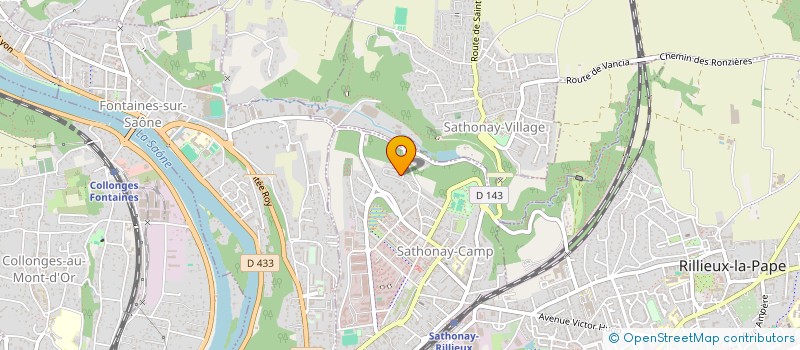 localisation de l'entreprise RB N'CAB  SATHONAY-CAMP