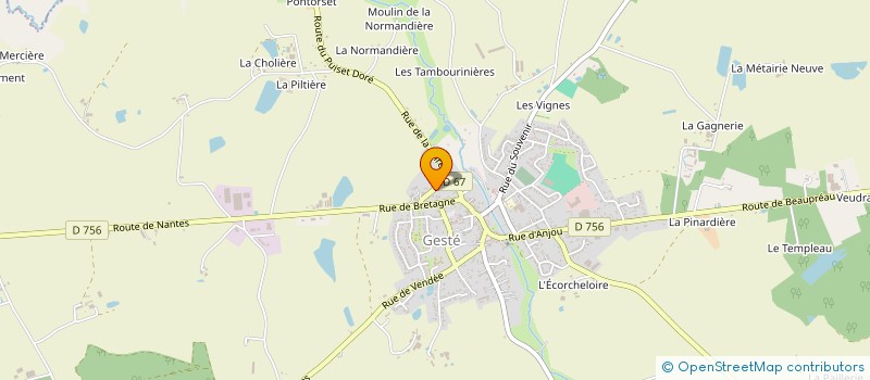 localisation de l'entreprise RB PAYSAGISME à BEAUPREAU-EN-MAUGES